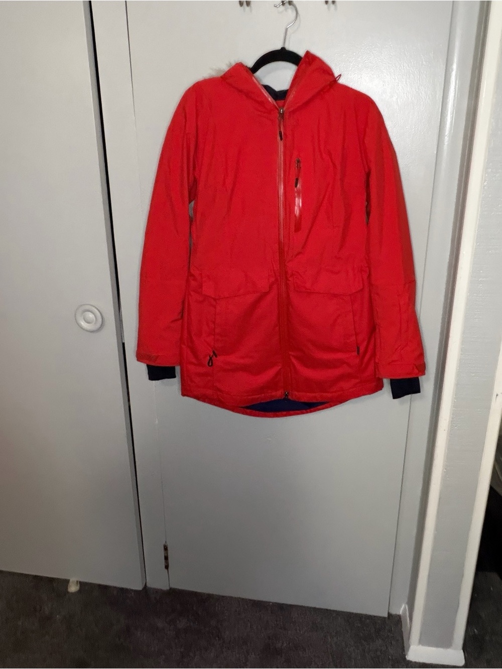Columbia Red Hooded Ski Jacket